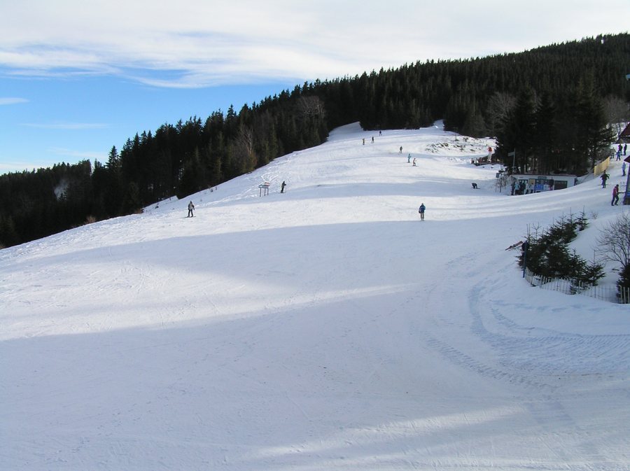 Ski slope on Skrzyczne mountain above Szczyrk