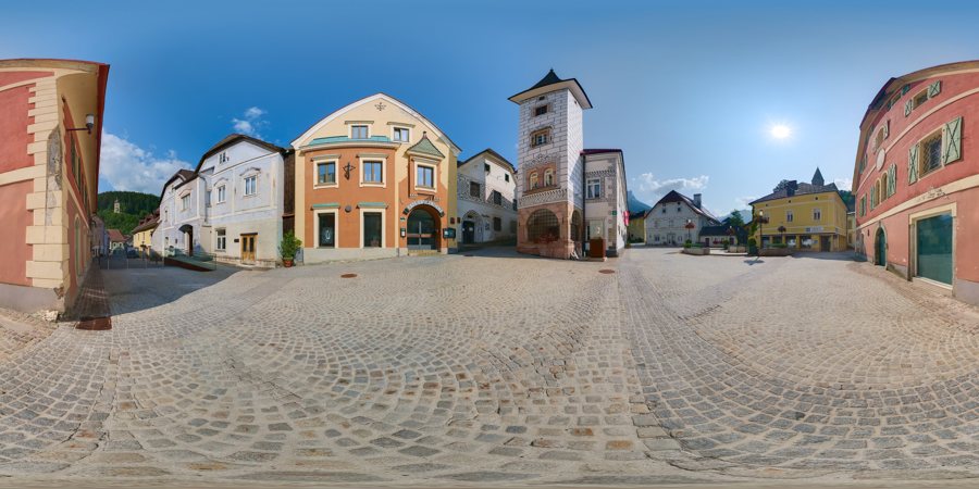 File:Eisenerz Bergmannsplatz panosphere 20210723.jpg