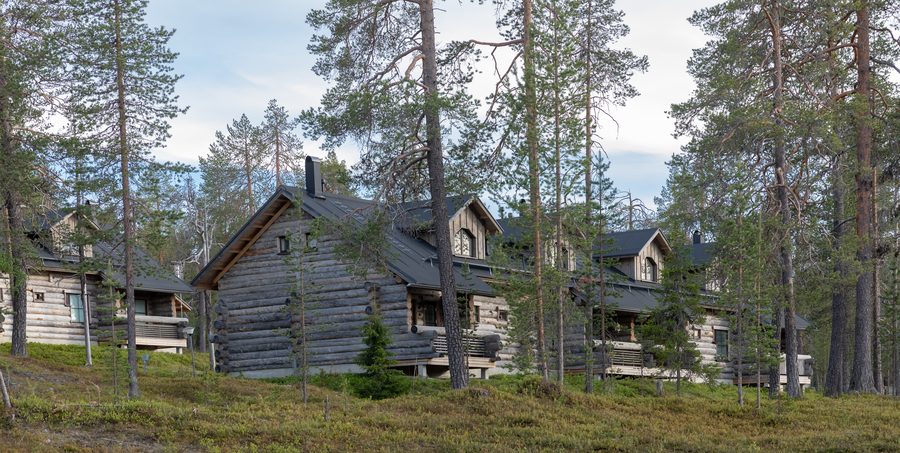 Chalets in Äkäslompolo in finnischem Lappland