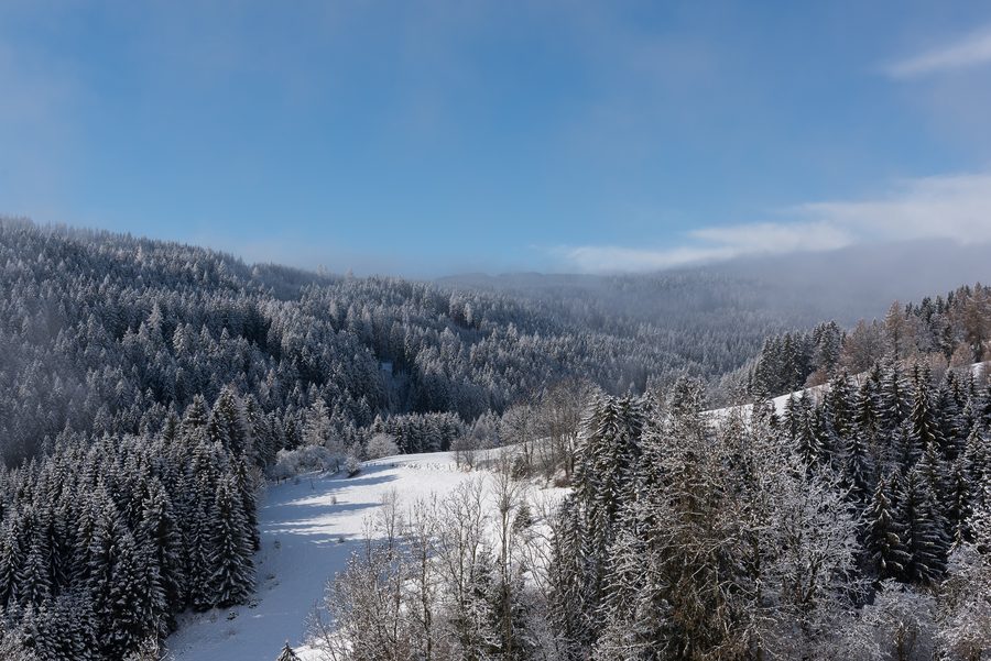 Winterlandschaft in Zojach, Gemeinde Liebenfels, Kärnten