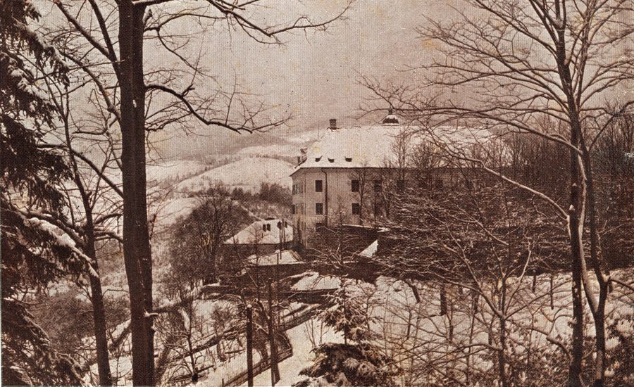 Historische Ansicht von Schloss Schwanberg in der Steiermark um 1920