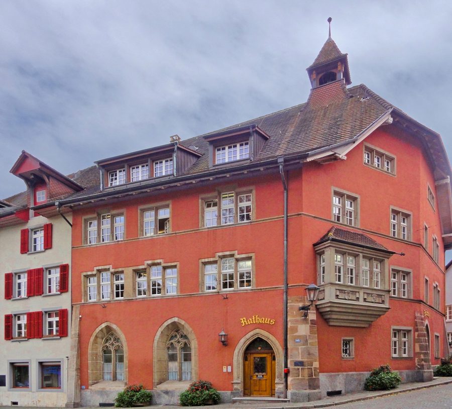 Rathaus in der historischen Altstadt von Laufenburg im Kanton Aargau