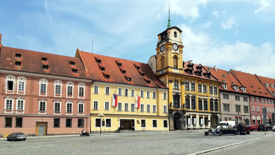 Barockes Rathaus in Cheb, dem früheren Eger, in Tschechien