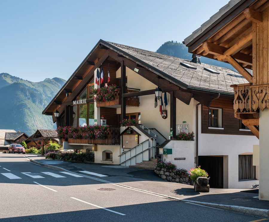 Rathaus von Bonnevaux im Département Haute-Savoie