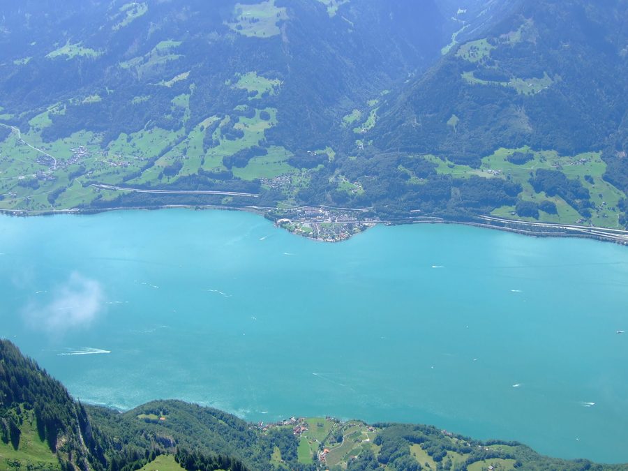 Blick auf Quinten und Murg in der Gemeinde Quarten vom Leistkamm