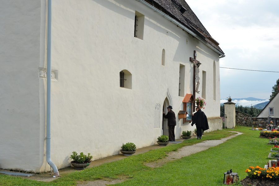 South side of the parish church Saint Martin at Prebl in Carinthia